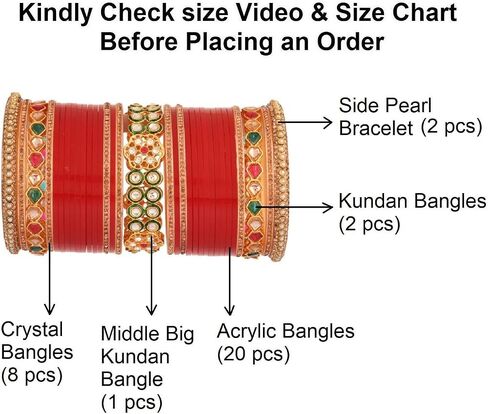 Efulgenz Traditional Indian Wedding Bangles CZ Crystal Bridal Bracelet Bangle Set for Women in Saudi Arabia