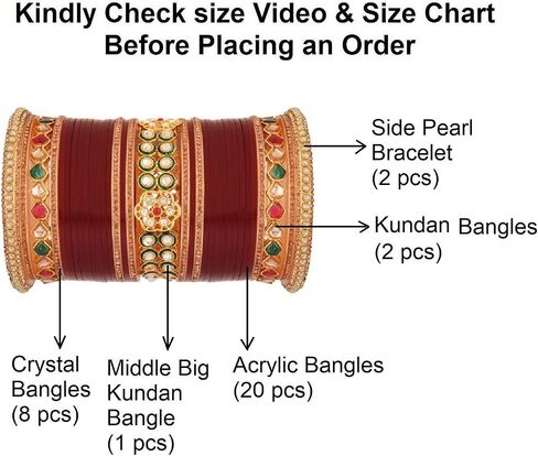 Efulgenz Traditional Indian Wedding Bangles CZ Crystal Bridal Bracelet Bangle Set for Women in Saudi Arabia