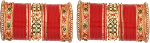 Efulgenz Traditional Indian Wedding Bangles CZ Crystal Bridal Bracelet Bangle Set for Women in Saudi Arabia