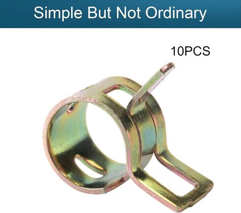 Fielect 10pcs 1/5" / 5mm Spring Band Type Action Hose Pipe Clamp Low Pressure Air Clip Clamp Fasteners Assortment Kit for Plumbing, Automotive and Mechanical in Saudi Arabia