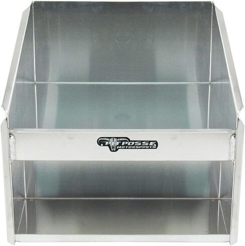 Pit Posse 447 Single Helmet Bay Storage Cabinet Aluminum Shelf Enclosed Race Trailer Garage Automotive Shop Storage Organizer - Helmet Holder - Made in USA (Silver) in Saudi Arabia