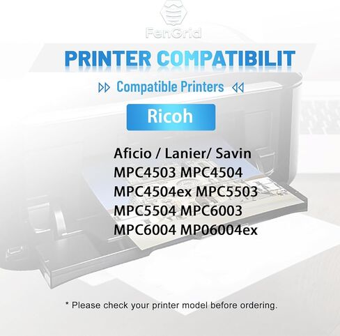 خرطوشة حبر معاد تصنيعها MP C6003 841849 841851 841852 841850 استبدال مسحوق الحبر لطابعة Ricoh MP C6003 C4503 C5503 (KCMY) in Kuwait