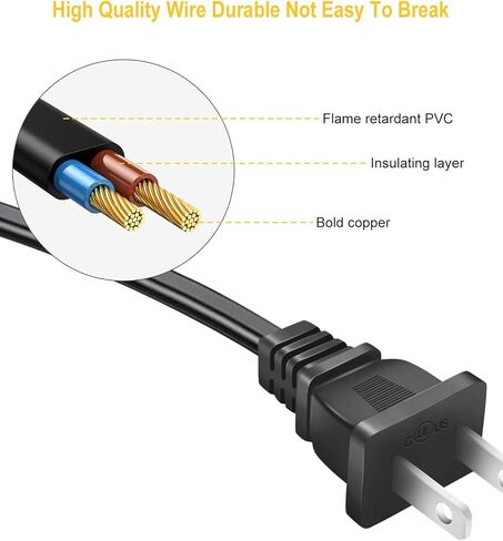 AC Power Cord for Sony PS5, PS4, PS4 Slim, PS3 Slim Console Power Cable Replacement Power Supply Wall Cable - 3 Feet in Saudi Arabia