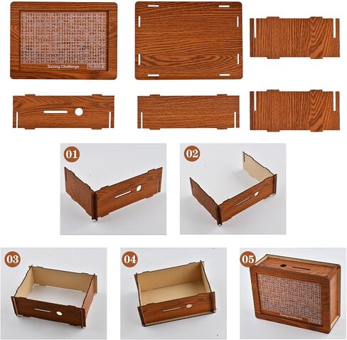 Piggy Bank for Kids Adults Wooden Money Box with Built-in Challenge - Fun and Motivational Cash Saving Box for Kids and Adults, Best Gift for Friends（$10000） in Saudi Arabia