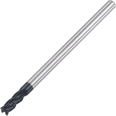 uxcell Square Nose End Mill, 5mm Tip Dia Solid Carbide AlTiN Coated CNC Router Bits 4 Flute Spiral Milling Cutter HRC45 with 5mm Shank 50mm (2-inch) Length in Saudi Arabia