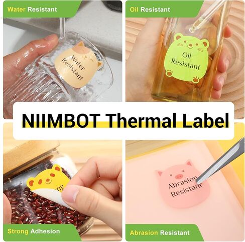 NIIMBOT Labels for B1/B21/B3S Label Printer, Thermal Labels 2'' x 2''(50x50mm), Waterproof, Oil-Proof Sticker Labels, 1 Roll of 150 Sticker Labels(Auspicious) in Saudi Arabia