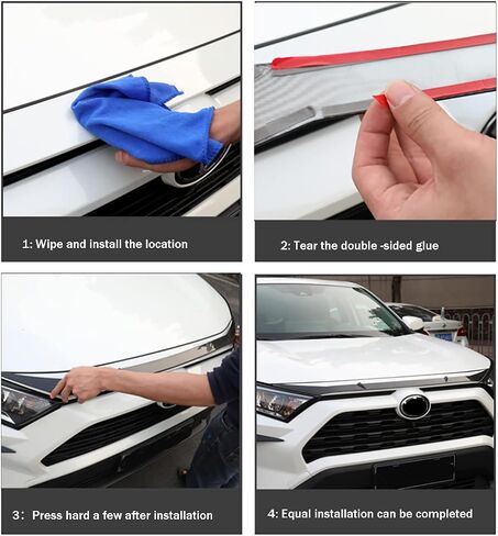 اكسسوارات السيارات صالح لتويوتا RAV4 LE/XLE/XSE/نموذج محدود 2019 2020 2021 2022 غطاء محرك السيارة الأمامي غطاء محرك السيارة (نمط ألياف الكربون) ABS 1 قطعة in Kuwait
