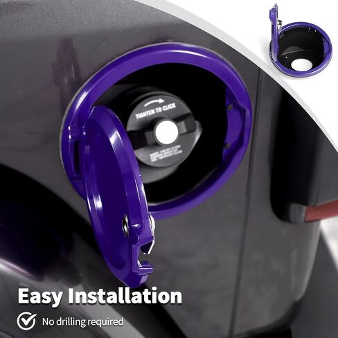 JWWY Fuel Tank Cap with Lock Lockable Key-Lock Fuel Tank Cover Locking Gas Cap Fit for 2018-2024 Jeep Wrangler JL JLU Exterior Accessories 2/4 Door Purple Aluminum Alloy in Saudi Arabia