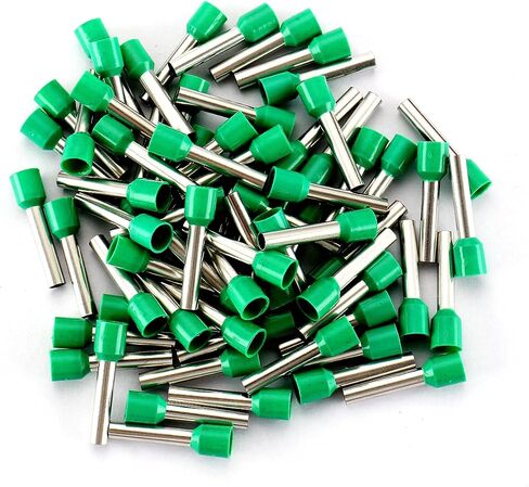Baomain AWG 6/16.0mm² سلك النحاس تجعيد موصل معزول الطويق دبوس نهاية الحبل E16-18 حزمة خضراء من 100 in Saudi Arabia