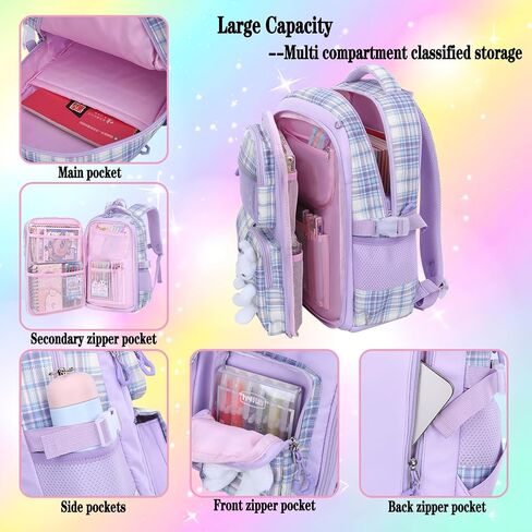 3pcs Girls Backpack,Cute Rabbit School Backpack For Kids Children With Pencil Case (Pink) in Saudi Arabia