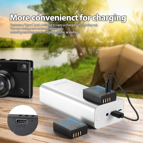 بطاريات بديلة للشحن المباشر ENEGON NP-W126/W126S USB C بقدرة 1500 مللي أمبير في الساعة (عبوتان) مع كابل شحن USB-C 2 في 1 لـ Fujifilm NP-W126 FinePix HS30EXR HS35EXR HS50EXR X-A1/E1/E2/E3/M1/Pro1/ T1/T3 in Kuwait