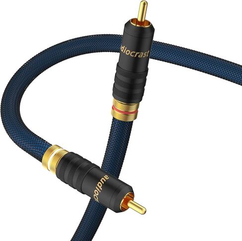 كابلات Tertullus RCA، زوج واحد من كابل A10 RCA إلى RCA ذكر RCA كابل توصيل 6N OFC نحاس مطلي بالفضة كابل صوت HiFi للمسرح المنزلي، مضخم الصوت، HDTV، مكبرات الصوت (1M / 3.28FT) in Kuwait