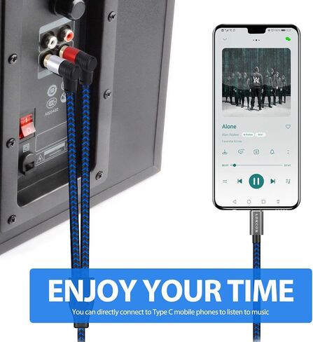 كابل LDKCOK RCA إلى USB C بطول 10 أقدام، وكابل صوت USB C إلى RCA بطول 10 أقدام، وجهاز كمبيوتر محمول إلى المنزل Y سلك مقسم مع شريحة رقمية متوافقة مع Pad Pro 2018، وGoogle Pixel 3/2/2XL MacBook Moto Z (10FT، أزرق) in Saudi Arabia