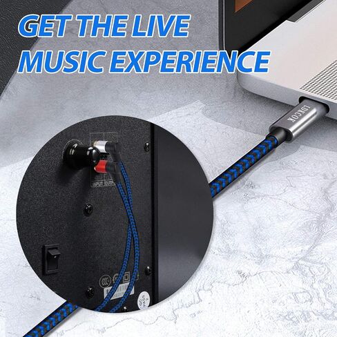 كابل LDKCOK RCA إلى USB C بطول 10 أقدام، وكابل صوت USB C إلى RCA بطول 10 أقدام، وجهاز كمبيوتر محمول إلى المنزل Y سلك مقسم مع شريحة رقمية متوافقة مع Pad Pro 2018، وGoogle Pixel 3/2/2XL MacBook Moto Z (10FT، أزرق) in Saudi Arabia