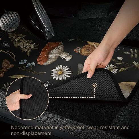4 PCS Car Mats,Cute Hippie Aesthetic Car Accessories,Butterfly Mushroom Car Floor Mats,Halloween Christmas Birthday Gifts for Daughter Friend Family in Saudi Arabia