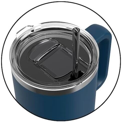 Phantom Chef Hydration Cup with Lid & Straw | 40oz - 1,200ml | Keep 21hs Cold - 5hs Hot | Sports Water Bottle | Leak Proof | Vacuum Insulated Stainless Steel Thermo (Navy, Hydration with Handle) in Saudi Arabia