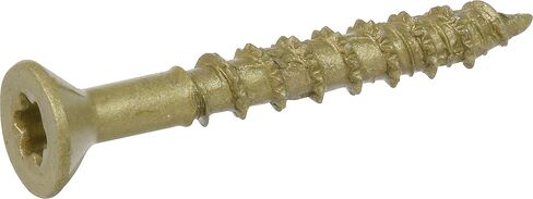 Power Pro Premium One Multi-Material Flat Head Screws, Epoxy Coated Steel, Fasten in Wood, Metal, Concrete, Drywall and Plastic, Bronze, #10 x 1-½ inches, Box of 15 Screws in Saudi Arabia