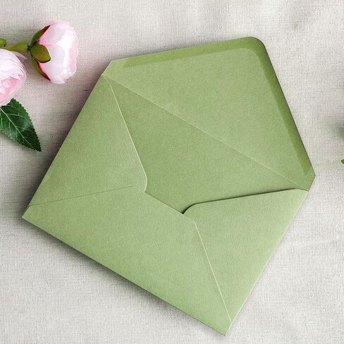 PONATIA 50 PCS/Pack A7 Envelopes, 5.25 x 7.5'' Shiny Ivory Envelopes, Perfect 5x7 Envelopes for Wedding Invitation Cards, Christmas Gift Cards Envelopes, Acrylic Invitations, Photos in Saudi Arabia