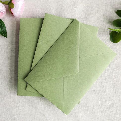 PONATIA 50 PCS/Pack A7 Envelopes, 5.25 x 7.5'' Shiny Ivory Envelopes, Perfect 5x7 Envelopes for Wedding Invitation Cards, Christmas Gift Cards Envelopes, Acrylic Invitations, Photos in Saudi Arabia