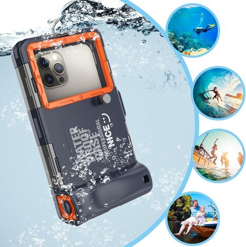 Underwater Snorkeling Diving Phone Case for iPhone 15/14/13/12/11 Pro Max/XR/XS/X Samsung Galaxy S24/S23/S22/S21，[50ft/15m] Professional Scuba Dive Waterproof Case Underwater Photo Video Cove Blue in Kuwait