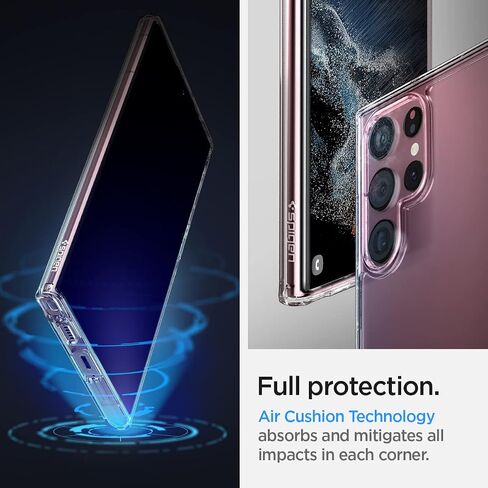 Spigen Ultra Hybrid Designed for Galaxy S22 Ultra Case (2022) - Crystal Clear in Saudi Arabia