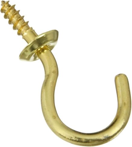 National Hardware N119-685 V2021 Cup Hooks - Solid Brass in Solid Brass, 4 pack in Saudi Arabia