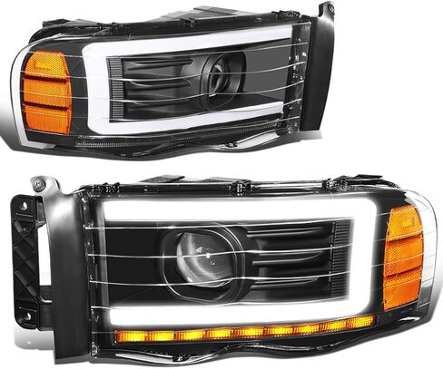 DNA MOTORING HL-OH-DR02-SM-CL1 Smoke Lens Clear Corner Headlights Compatible with 02-05 Ram 1500/03-05 Ram 2500 3500, Left & Right in Saudi Arabia