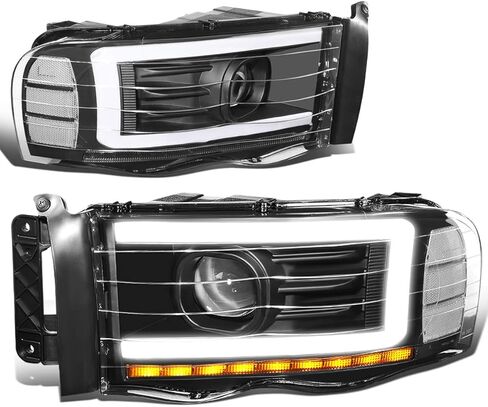DNA MOTORING HL-OH-DR02-SM-CL1 Smoke Lens Clear Corner Headlights Compatible with 02-05 Ram 1500/03-05 Ram 2500 3500, Left & Right in Saudi Arabia