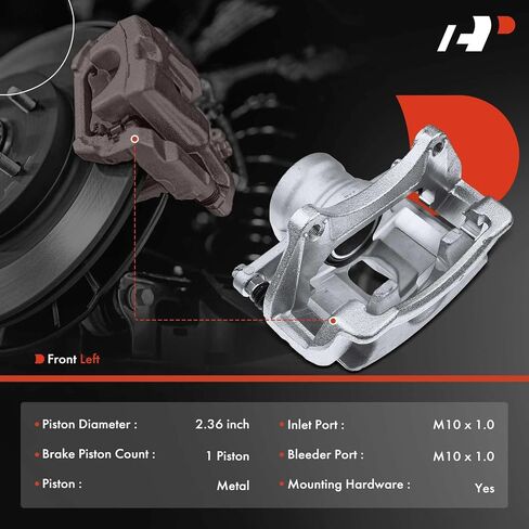 A-Premium Disc Brake Caliper Assembly with Bracket Compatible with Select Kia Models - Optima 2011-2015, L4 2.0L/L4 2.4L - Front Left Driver Side in Saudi Arabia