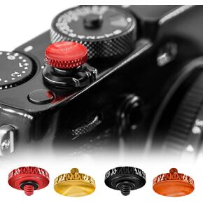 REYGEAK for Fujifilm Camera Shutter Button(4 Pack/Brass) Copper Soft Shutter Release Button,Camera Shutter Button Fits for Fuji Fujifilm X100 X100VI X-T5 X-T4 X-T3 Accessories