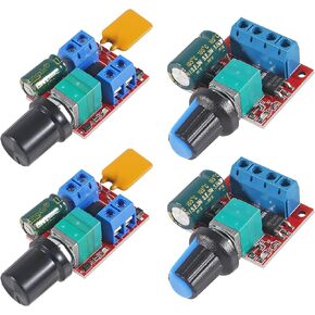 4Pcs 12V Mini 2A 90W PWM Motor Speed Controller DC-DC 5V-35V Adjustable Speed Regulator Control Governor Switch LED Dimmer DC 5V 12V 24V Drive Module