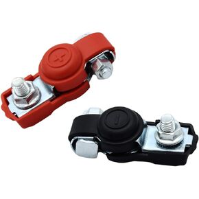 أطراف البطارية، المشابك الطرفية لكابل بطارية السيارة - الموصلات السلبية والإيجابية، النحاس، الغطاء البلاستيكي، الاتصال الجيد، مقاومة التآكل، مطبقة في ملحقات السيارات والشاحنات والشاحنات in Kuwait