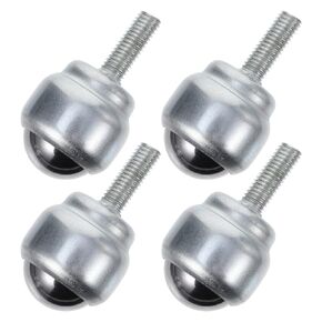 Wheel Bearing 4pcs Roller Wheelchairs Table Transfer Useful D Plate Ers Bearing Stem Steel Foot Threaded Wheel Stud Mounted Casters Cabinets Portable Small for Balls Degree Rotation Trundle