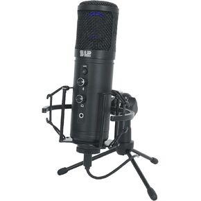 by Warm Audio Tempest - Large Diaphragm Studio Condenser USB Microphone + Stand + Shock Mount for Recording and Streaming