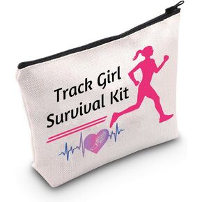 Track and Field Lover Gift Track Survival Kit Athlete Cosmetic Bag Track and Field Runners First Aid Kit Track and Field Coach Travel Storage Bag (Track Survival Kit)