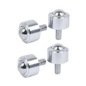 Ball Caster Roller Transfer Bearing - Conveyor Ball Transfer Appliance Caster Transmission, M20,Heavy Duty Stud Mounted,Thread Stem,Bearing Steel & Carbon Steel,3520 Lbs Total Load Capacity,4 Pieces.