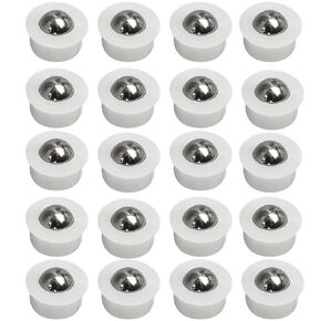 20 Pieces Small Ball Transfer Bearing Mini Table Conveyor Roller Bearings 1/3inch (Nylon and Stainless Steel)