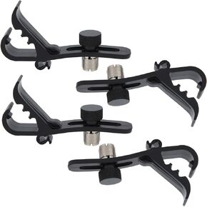 Microphone Securing Clips,4Pcs Drum Microphone Clip Shockproof Securing Clamp Holder Musical Instrument Supplies for use of Drums