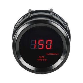 WATERWICH 2" 52mm Oil Pressure Gauge 0-120 PSI DC12V Press Gauge Meter Kit for Car Truck Marine Vehicle Automotive
