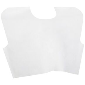 McKesson White Unisex Exam Cape, Front/Back Opening Without Closure, 100 Count