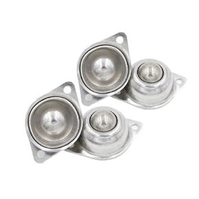 Stainless Steel Ball Roller Bearing 4pcs 5/8" Screw Mounted Round Ball Transfer Units Universal Rotation Ball Casters