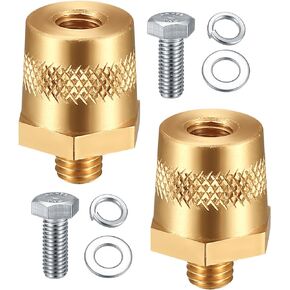 2 Packs Battery Terminal Connectors Set, Auto Battery Post Terminals Post Adapters, for M8 Top or Side Post Threaded Terminal Charging Post Extender Adaptor Conversion