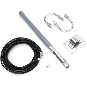 ZDTECH 915MHz LoRa Gateway Antenna Omni Directional Fiberglass هوائي خارجي داخلي LoRawan هوائي مع 20 قدم N أنثى إلى RP-SMA كابل تمديد ذكر لـ RAK HNT Lynx Helium Hotspot Miner in Kuwait