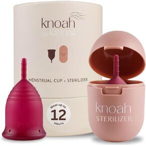 knoah Menstrual Cup with Sterilizing Cup - Reusable, Easy to Use, Small Size by KAVODA