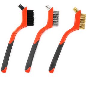 3pcs Small Stainless Steel Little Wire Brushes Set for Cleaning Rust Removal
