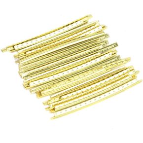 Guitar Fret Wires, 24pcs 2.7mm Electric Guitar Fret Wire, Brass Fretwire for Electric Guitar Bass Guitar Fingerboard Replacement