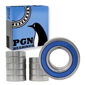 PGN (10 Pack) 6206-2RS Bearing - Lubricated Chrome Steel Sealed Ball Bearing - 30x62x16mm Bearings with Rubber Seal & High RPM Support in Kuwait