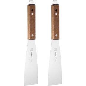 2pcs Painting Knives 60mm Width Shovel Mixing Palette Scraper with Wood Handle for Oil Paint Craft Spreading(2#)