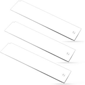 3pcs Snowboard Wax Plastic Scraper, 9 x 2.2 Inches - 4mm Thick - Transparent Ski Snowboard Plastic Wax Scraper for Removing Extra Wax on Snowboards