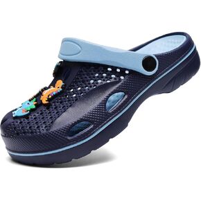 Boys and Girls Arch Support Garden Clogs Shoes Kids Slippers Indoor Outdoor Beach Sandals Removable Cushion Insole